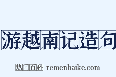 游越南记造句是什么意思的图片